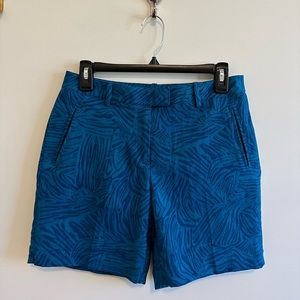Lady Hagen Blue Zebra Print Golf Shorts
